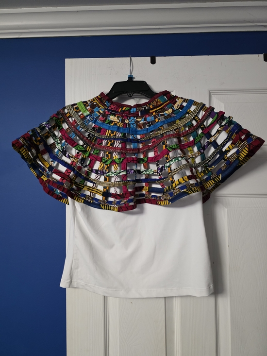 Accessories - African PRINT FABRIC BIB NECKLACE